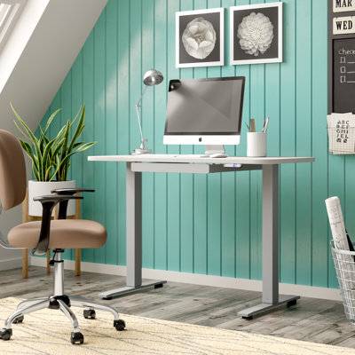 desk adjustable standing electric sabine height desks wayfair office deep tall inch extra wide wood inches furniture writing